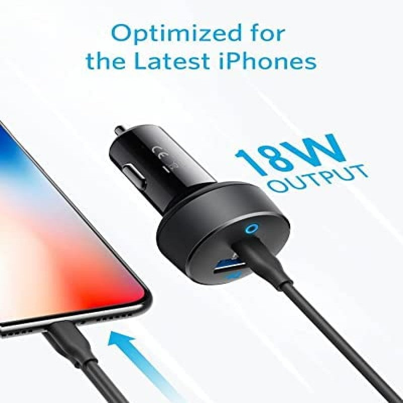 Anker PowerDrive PD+ 2 35W Car Charger– Black/Gray Anker PowerDrive PD+ 2 35W Car Charger– Black/Gray